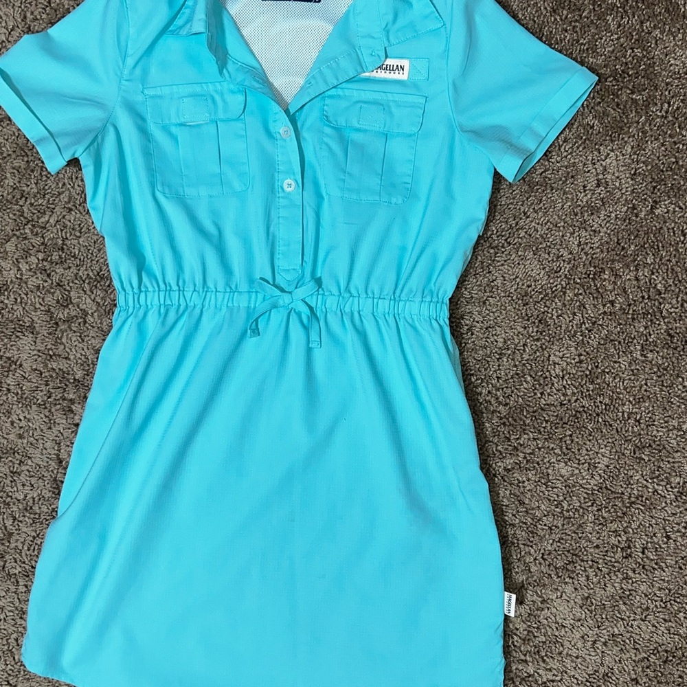 Magellan Outdoors Turquoise Collared Shirt